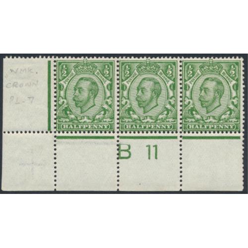 GB 1912 Downey Head SG 339 N4 (1)  Perf Type 2A  Green MH see scans