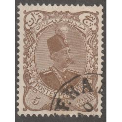 Persian stamp, Scott#149, used, certified, 5KR, brown