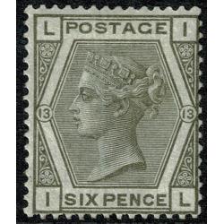 SG 147. 6d grey IL Plate 13. Unmounted mint.