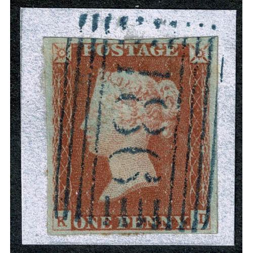 1d red KD Plate 85. Fine used on piece.