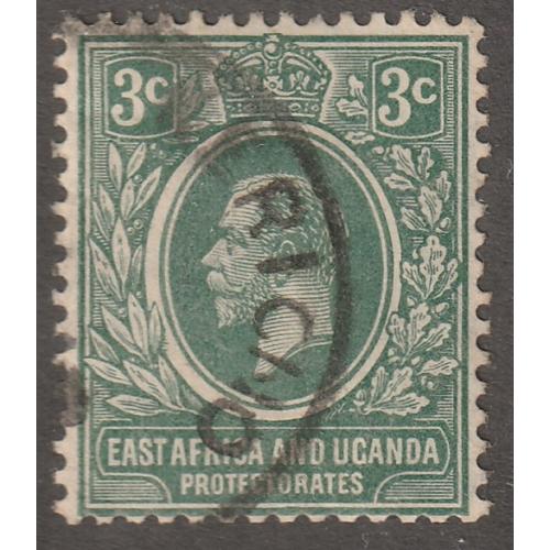East Africa and Unganda stamp, Scott#2, used, hinged, 3c, #K-2