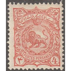 Persian stamp, Scott#107, mint, certified, Lion