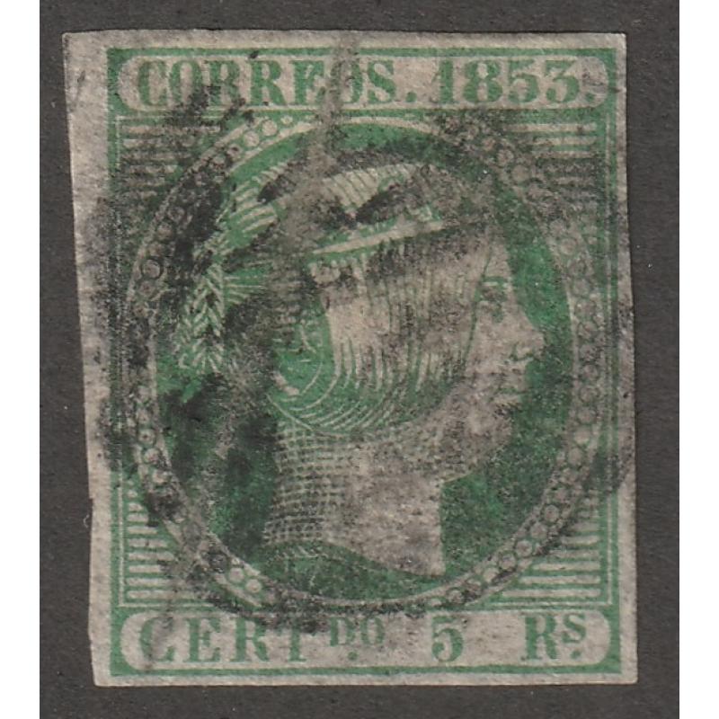 Spain, stamp, Scott#22, used, 1853 year,  #QS-22