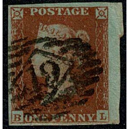 1d Red BL Plate 164. London 19 numeral cancellation.SG 8-12