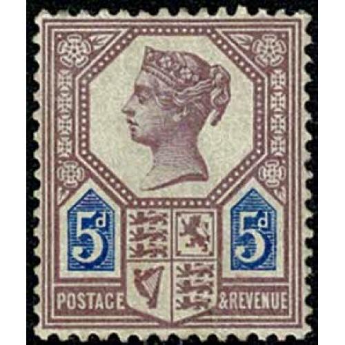 SG 207. 5d dull purple and blue Die I. Unmounted mint.