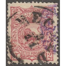 Persian stamp, Scott#159, used, Special Adjutant Provisional Issue, 12ch,