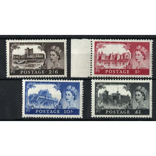 GB 1955 Castles Waterlow set 2/6d - £1 MNH
