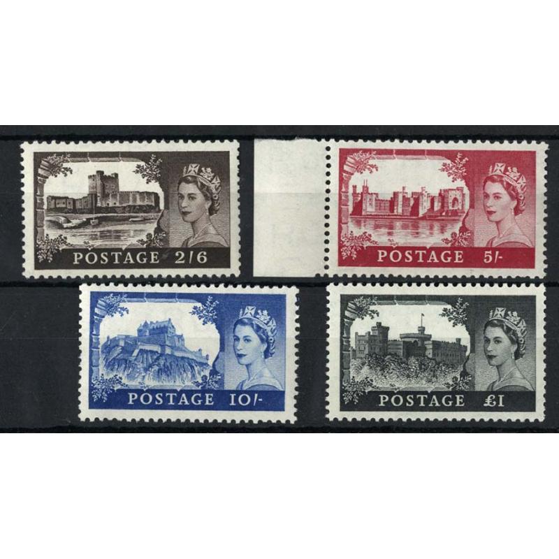 GB 1955 Castles Waterlow set 2/6d - £1 MNH