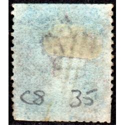 1856 C8 Sg 29 1d red-brown 'NG' Plate 35 with 545 Newcastle Numeral Cancel Used