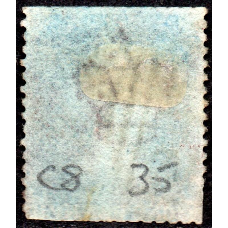 1856 C8 Sg 29 1d red-brown 'NG' Plate 35 with 545 Newcastle Numeral Cancel Used