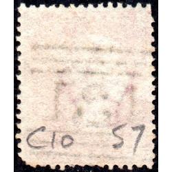 1857 Sg 40 C10 1d rose-red 'LG' Plate 57 with 131 Edinburgh Cancel Good Used