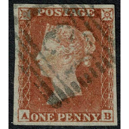 1d red AB Plate 162. Fine used.