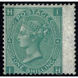 SG 117. 1/- green IH plate 4. Mounted mint.
