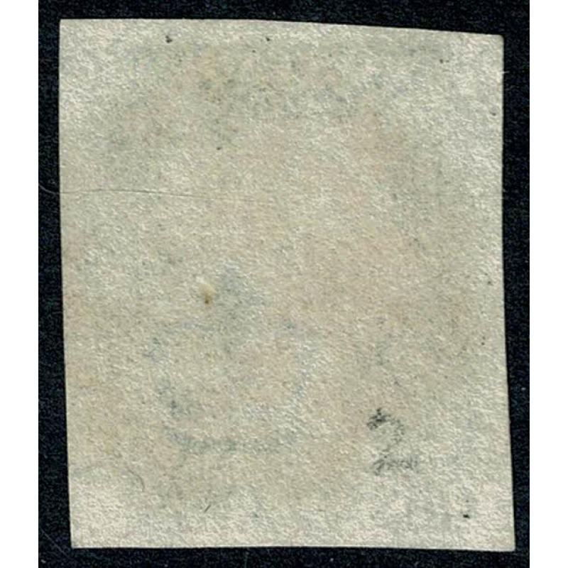 1d black PH Plate 2. 4 good to large margins. Cancelled by red Maltese Cross