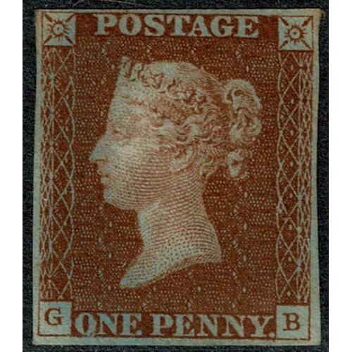 1841 1d Red from Black plates. GB Plate 8. MINT with Brandon Certificate.