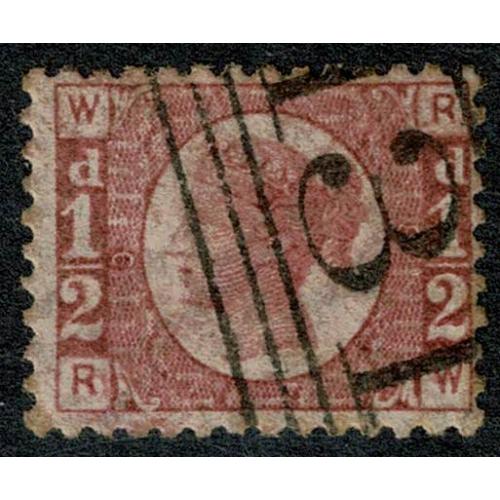 1870 ½d Plate 9 very fine used.